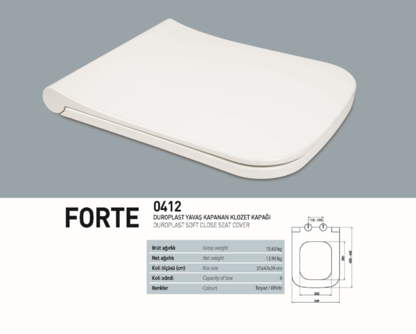 Nkp Forte Duroplast Yavaş Kapanır Klozet Kapağı