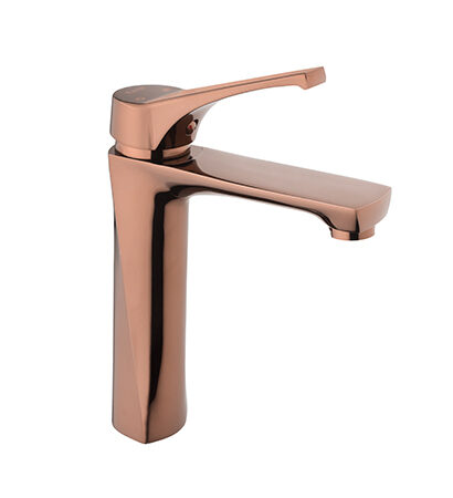 Kare Platin Mix Lavabo Bataryası Rose