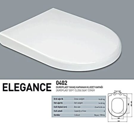 Nkp Elegance Duroplast Yavaş Kapanır Klozet Kapağı
