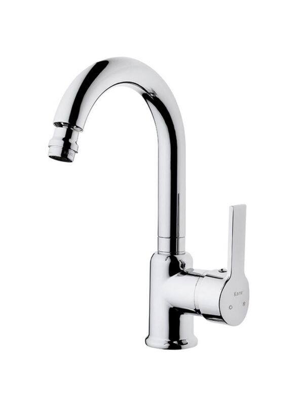 Kare Omega Mix Oynar Başlı Lavabo Bataryası Kısa Borulu