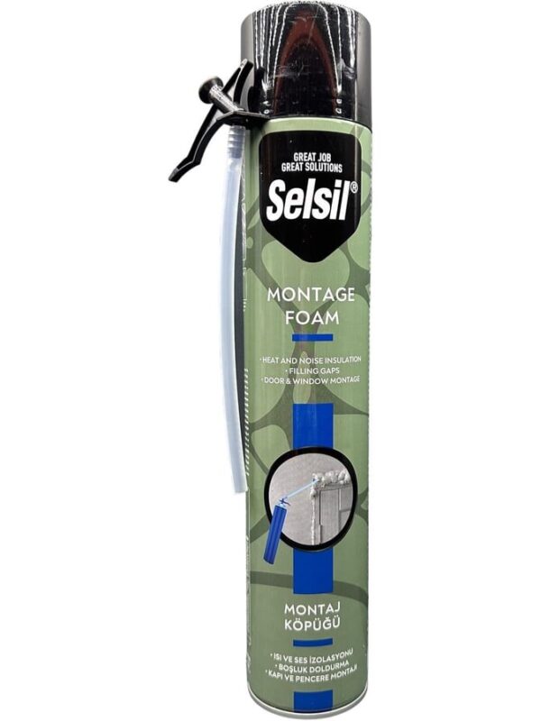 Selsil Poliüretan Montaj Köpüğü Pipetli 750 Ml (600 Gr)