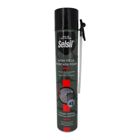 Selsil Poliüretan Montaj Köpüğü Pipetli 750 Ml (850 Gr)